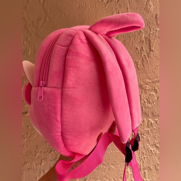 NWT PINK PLUSH GIRLS BACKPACK double zip kitty 10'x10'x3'inch. Excellent quality - Picture 7 of 17